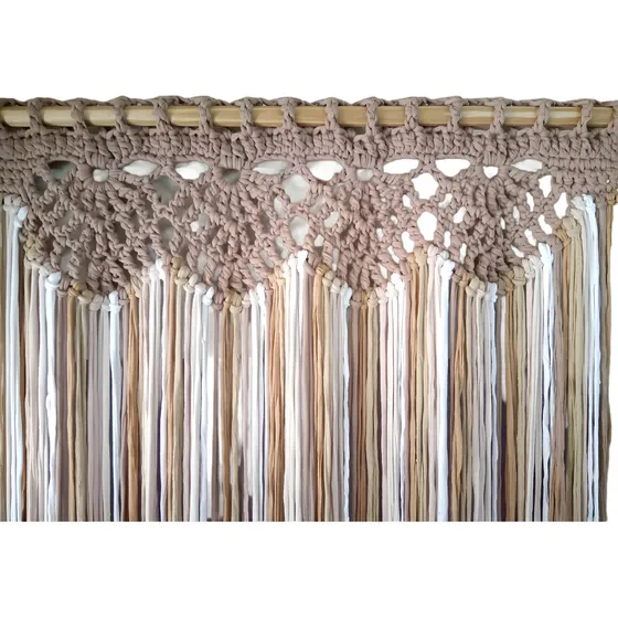Cortinas Artesanales Trapillo Tejidas Crochet Puerta Ventana