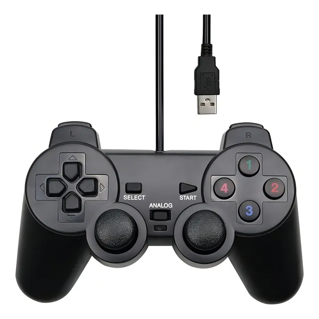 Mando Usb Para Pc Y Laptop Modelo Play 2 Color Negro