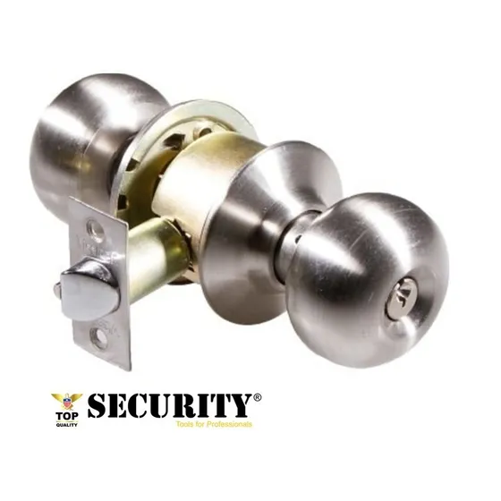 Cerradura De Pomo Botón Plata Security / Mayor Y Detal/