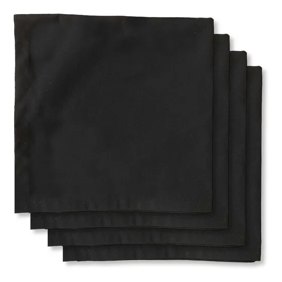 Juego De 4 Servilletas De Tela 40x40 Blanco/negro/beige