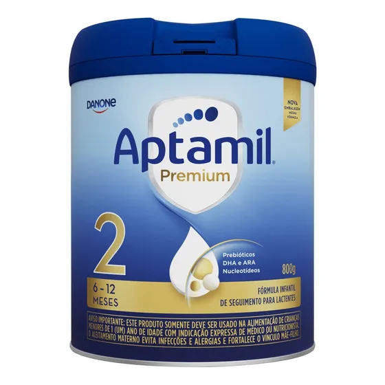 Danone Aptamil Premium 2 leite de fórmula em pó 800g