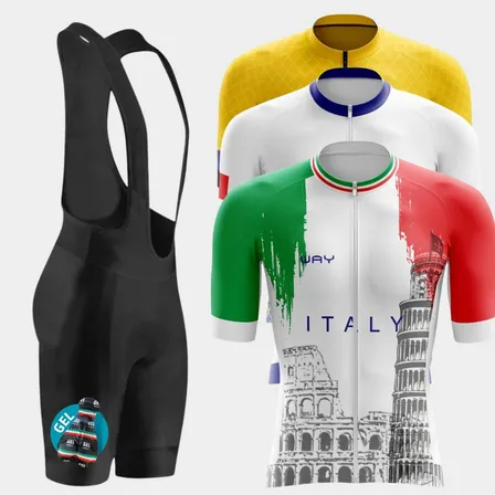 Conjunto Ciclismo Camisa Bretelle Gel Kit Roupa Ziper Total