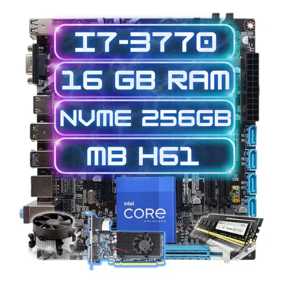 Kit Upgrade Intel I7-3770+h61 16gb Ddr3 + Nvme 256gb Cor Pre