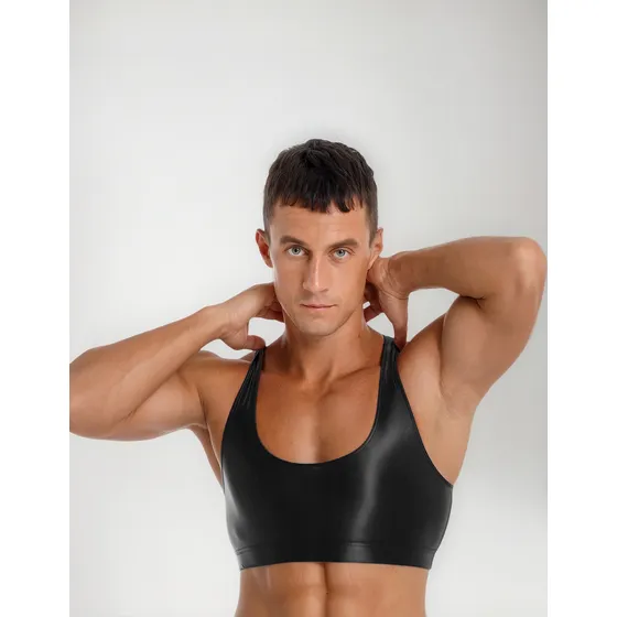 Bividi Corto Compression Hombre Chaleco Tipo Top Gym