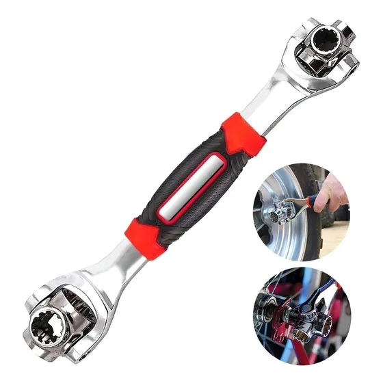 Llave Multifunción Universal Cabezal Giratorio Herramientas