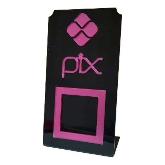 Placa Pix Em Acrilico Qrcode Para Pagamento 