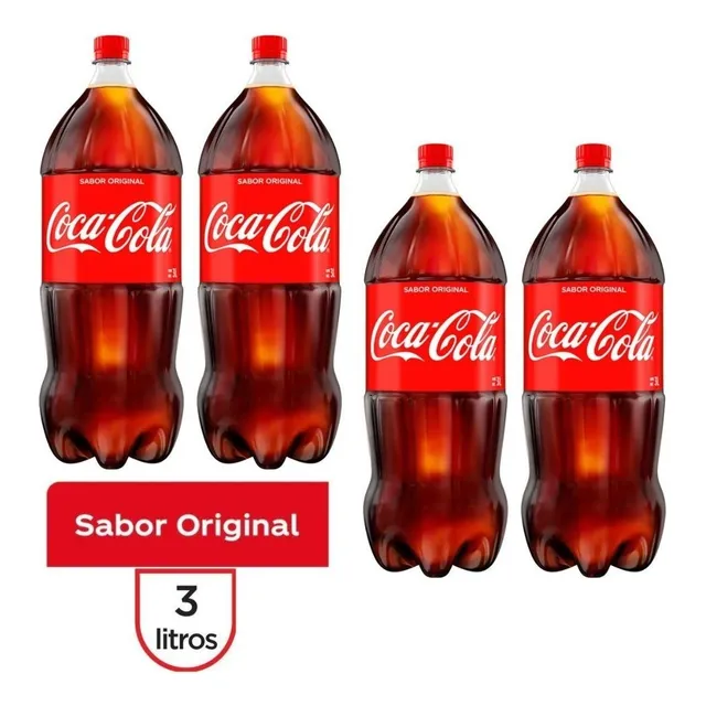 Paquete De 4 Coca Cola De 3 Litros Pet No Retornable