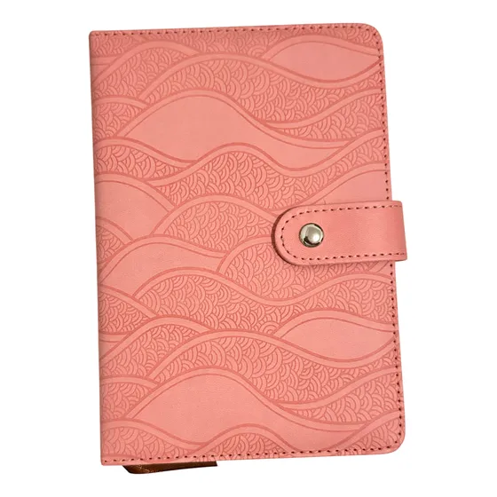 Libreta Con Broche Pasteles. Rosa, Morado O Turquesa.