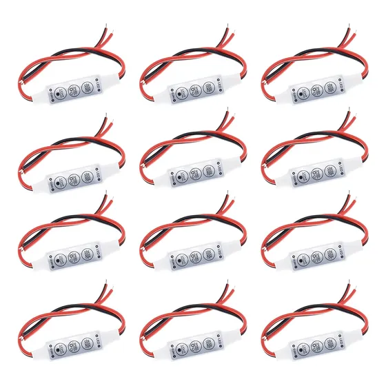 12pcs Control Tiras Led 3 Botones Dimmer Estrobo 12v