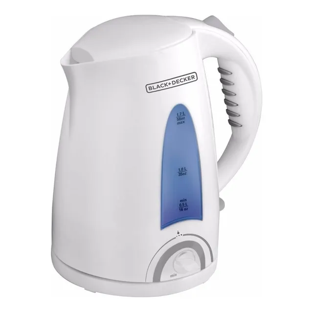 Pava eléctrica Black+Decker KE002 blanca 220V 1.7L