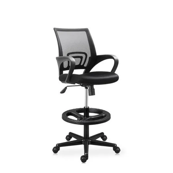 Silla de escritorio JMC Sillas Black Jack ergonómica negra con tapizado de malla