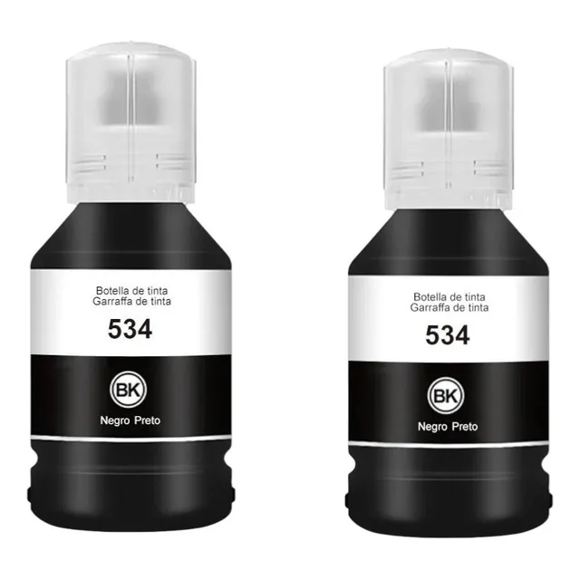 Kit 2 Tintas Genéricat534 M1100 M1120 M1180 M2140 M2170 Pigm Negro