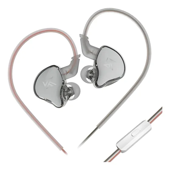 Auriculares Kz Edcx In Ear 3.5mm Con Micrófono Color Plateado