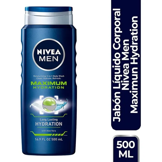 Jabón Líquido Corporal Nivea Men Maximun Hydration 500ml