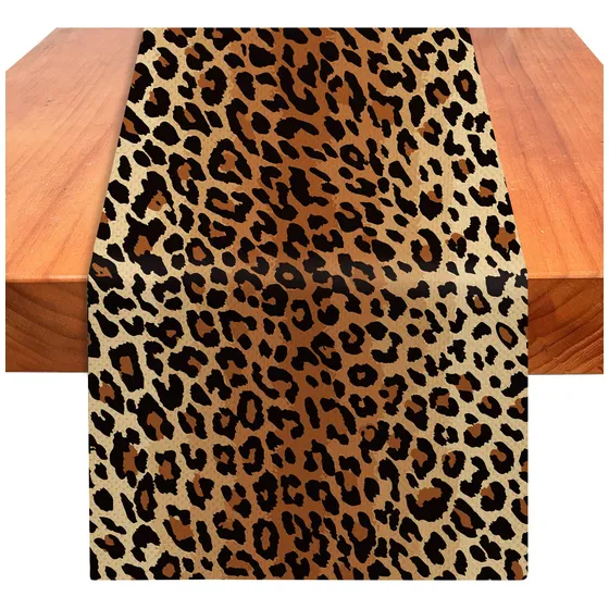 Camino Mesa Estampado Leopardo 72  Largo Estilo Para