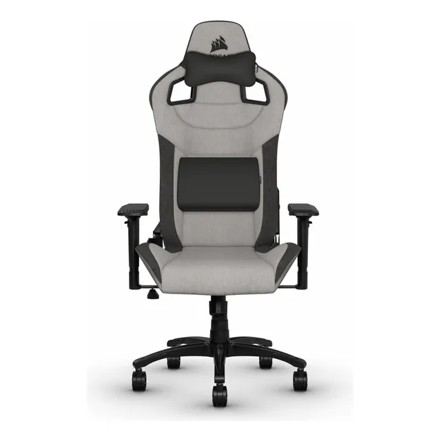 SILLA DE ESCRITORIO CORSAIR T3 RUSH GAMER ERGONÓMICA GRIS Y CHARCOAL CON TAPIZADO DE TELA
