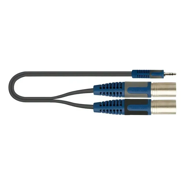 Cable De Audio Quiklok De 1 Plug 3.5 A 2 Canon Macho 3 M