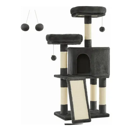Árvore para gatos Feandrea, Cat Tower, 115 cm, cinza