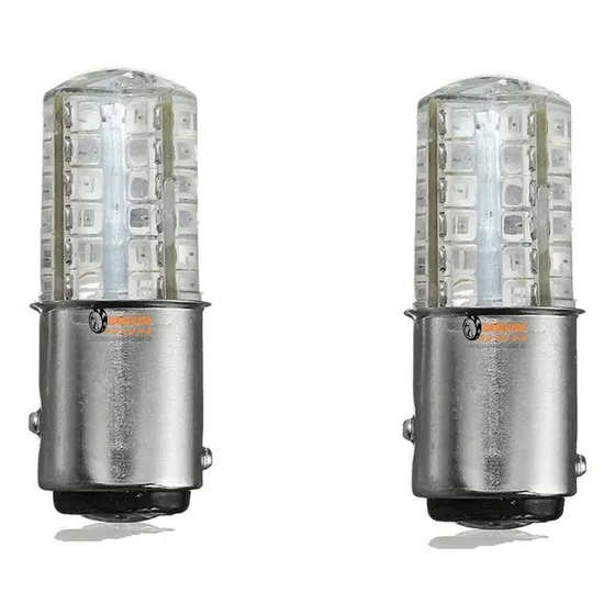2 Bombillos Stop Led Fijos Doble Contacto Para Moto/carro Al