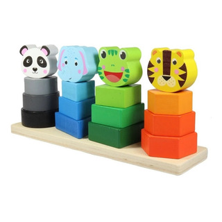 Juguete Torres Didactico Figuras Animales Madera Preescolar. Juguete Torres Didactico Figuras Animales Madera Preescolar.