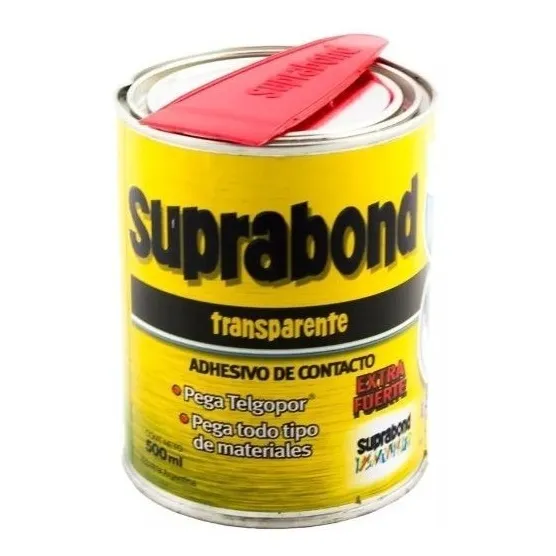 Cemento Contacto Pegamento Transparente Suprabond 1/4 Litro