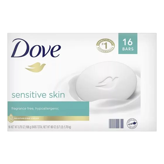 Jabon De Barra Dove Piel Sensible 106g 16und