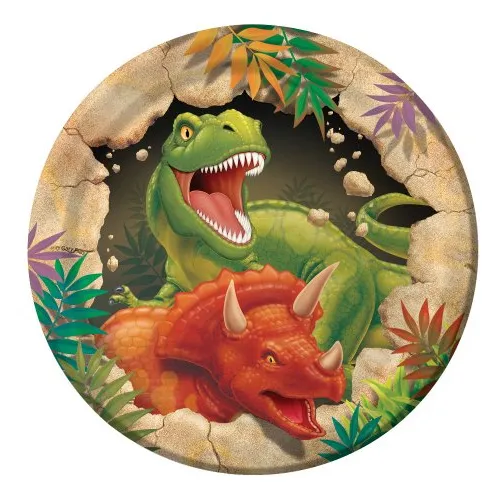 Placas De Almuerzo Creativas Convirtiendo Dino Blast 8 Count
