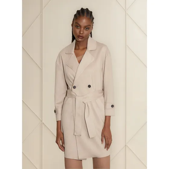 Chaqueta Mujer Beige Seven Poliéster 28080816-20182