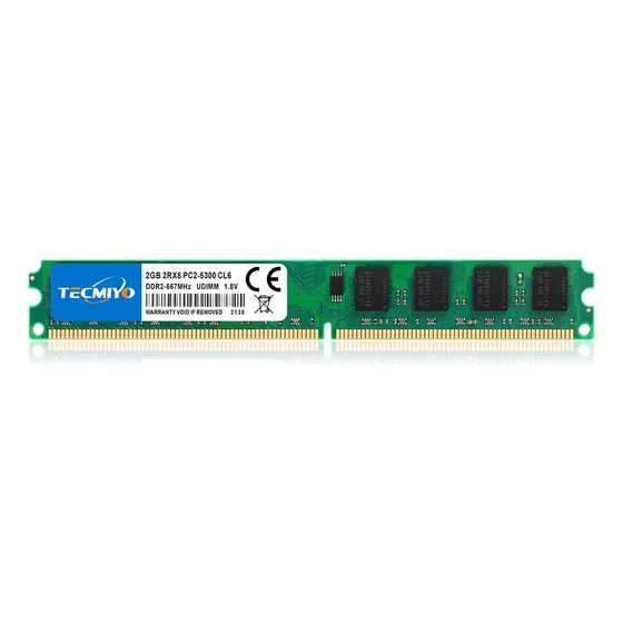 Memoria Ram Tecmiyo 2gb Ddr2-667 Udimm Pc2-5300 Para Desktop