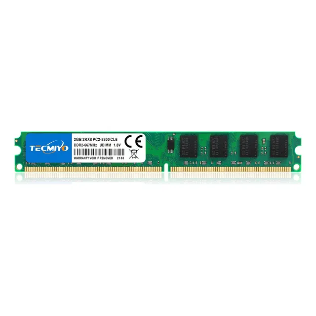 Memoria Ram Tecmiyo 2gb Ddr2-667 Udimm Pc2-5300 Para Desktop