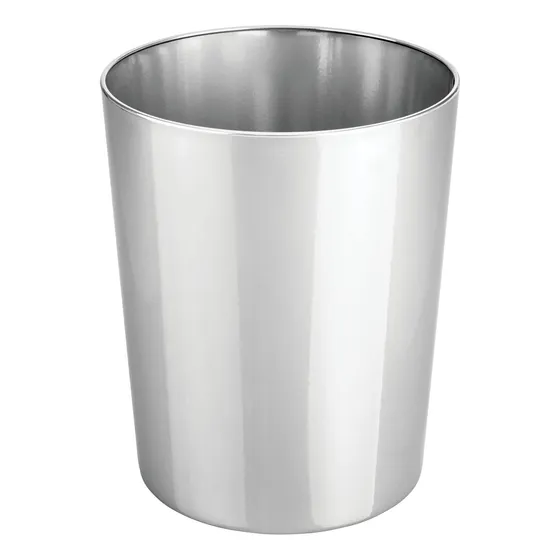 Basurero Redondo Metal Para Baño Tocador Cocina Oficina Casa