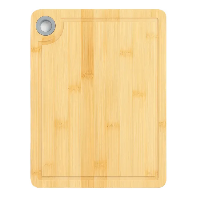 Tabla De Bambú Para Picar 38x28cm Acanalada Cocina