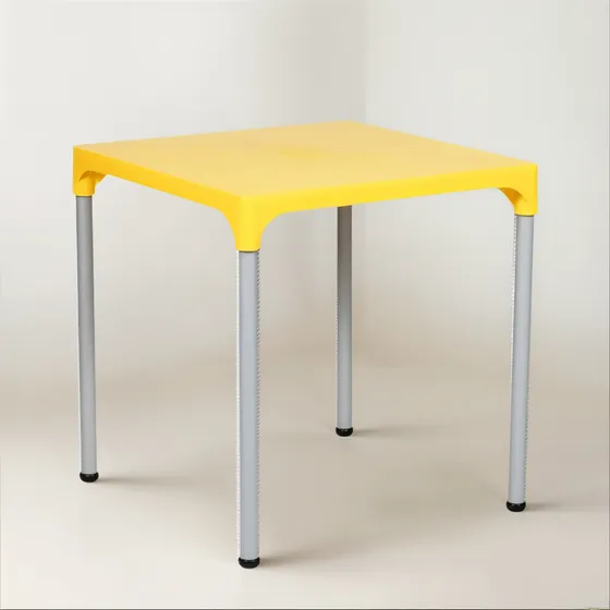 Mesa De Jardín Patío Lupe Plástica Apilable Quincho Colores
