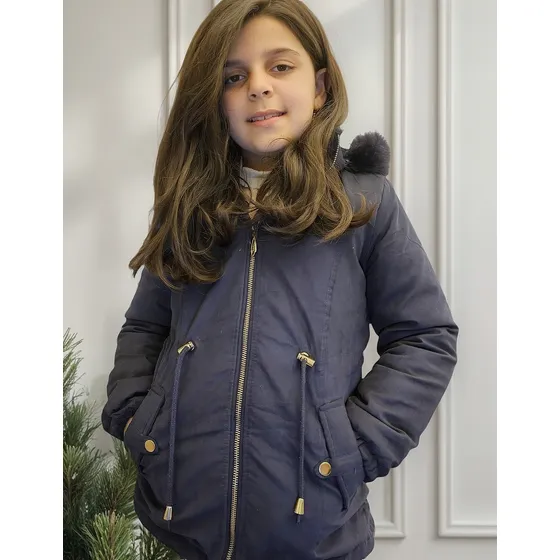 Parka Infantil - Duplaface De Sarja