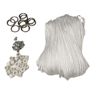 Kit Completo Reposição Varal De Teto Com 47m De Corda Kit Completo Reposição Varal De Teto Com 47m De Corda