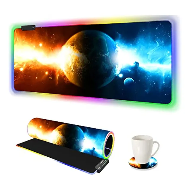 Artso Alfombrilla De Mouse Rgb Para Juegos Grande,