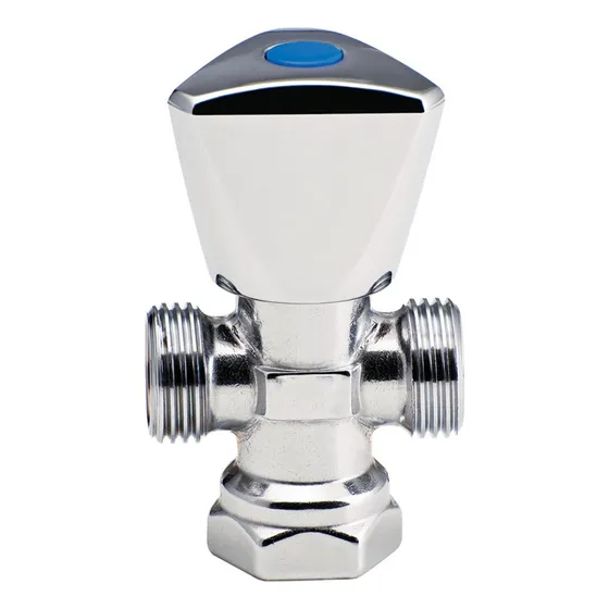 Llave De Arresto Doble 1/2 X 1/2 X 1/2 Metálica Cromo