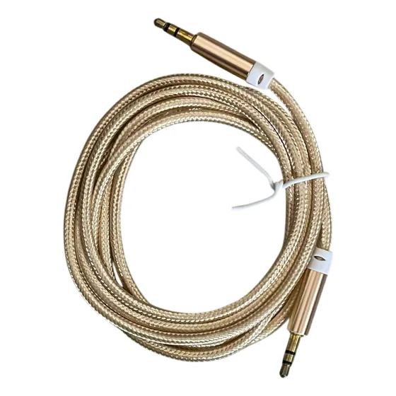 Cable Auxiliar Plug A Plug 3.5 X 3.5 En Malla