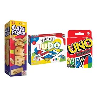 Jogo Uno Cartas Caiu Perdeu Torre Super Ludo Tabuleiro Jogo Uno Cartas Caiu Perdeu Torre Super Ludo Tabuleiro