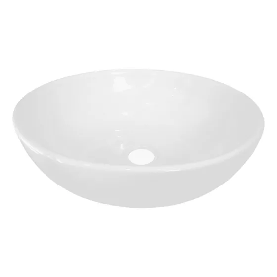 Bacha Baño Apoyo Redonda Vanitory Agus Daccord Blanco 34 Cm