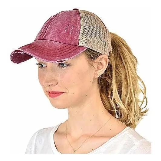 Ponycap Desordenada Alta Bun Ponytail Ajustable Gorro 2m6yf