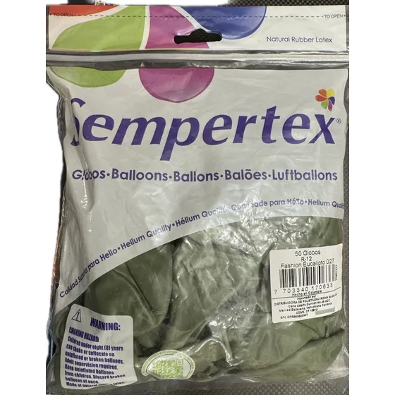 Sempertex 50 Globos R-12 Fashion Eucalipto 027