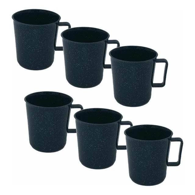 Tazas Para Cafe De Polipropileno Parece Pocillo Peltre 6pz