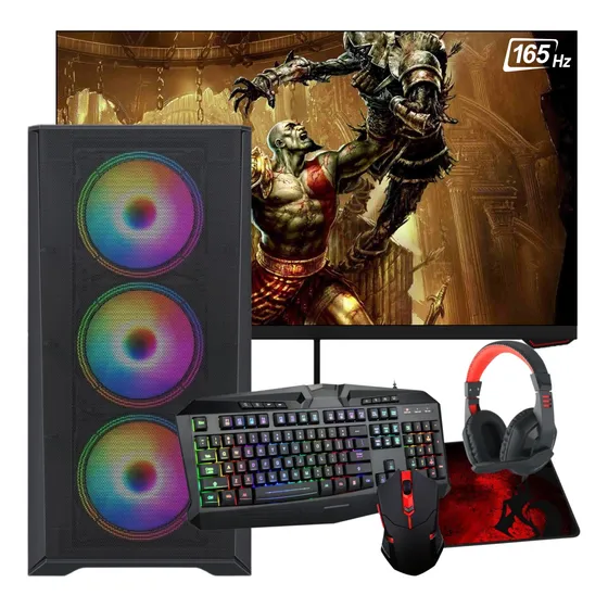 Pc Gamer Completa Ryzen5 32gb Ram 1tb Ssd + Monitor 27 165hz