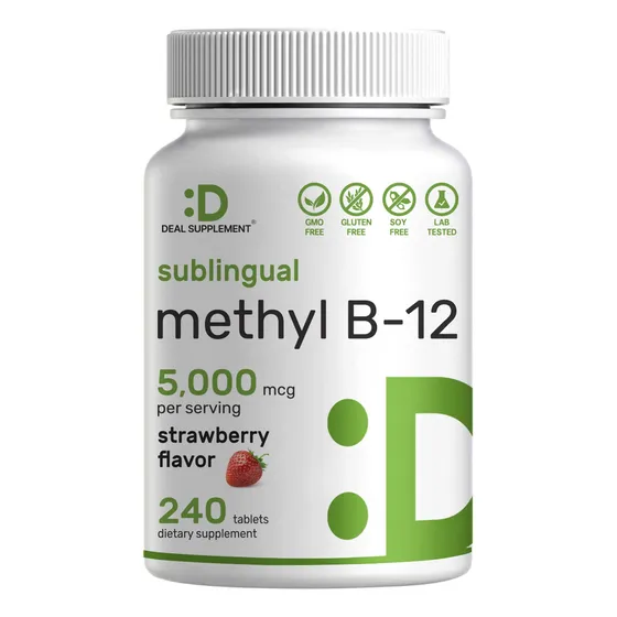 Suplemento Ideal De Metil B-12 Y Vitaminas 5000 Mcg, 240 Sub