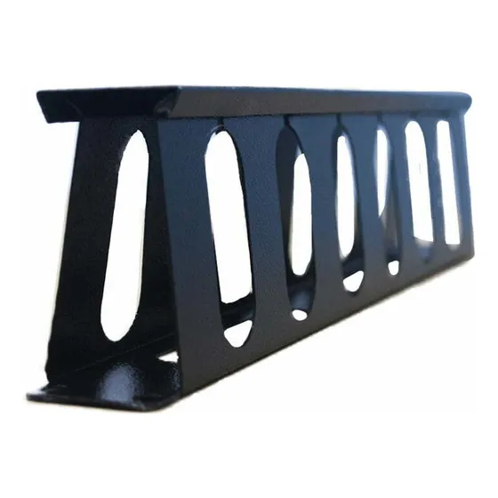 Organizador De Cables Horizontal 1u Color Negro Metalnet