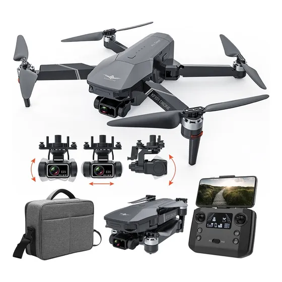 Cámara Gps Drone Professional Kf101 Fpv 4k, 1 Batería