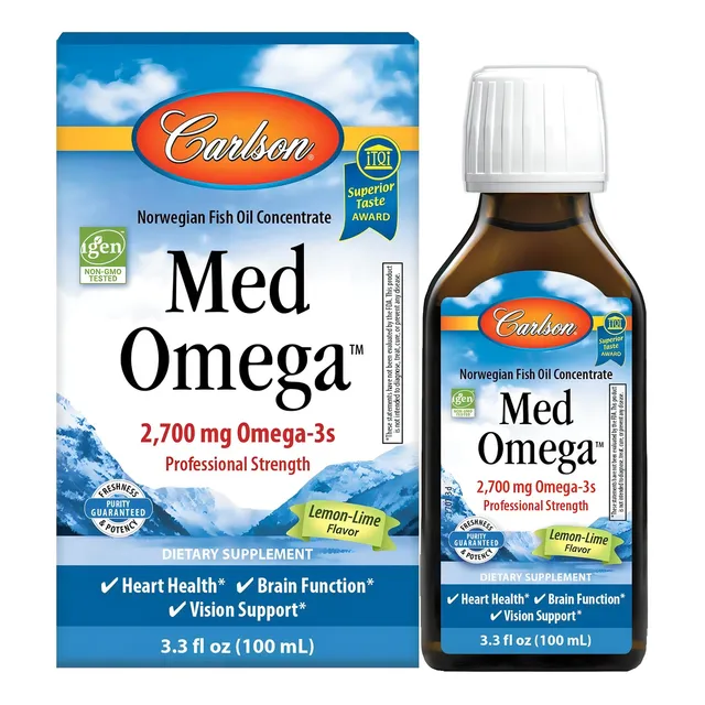 Med Omega 2700 Mg Carlson 100 Ml Sabor Lima-limón