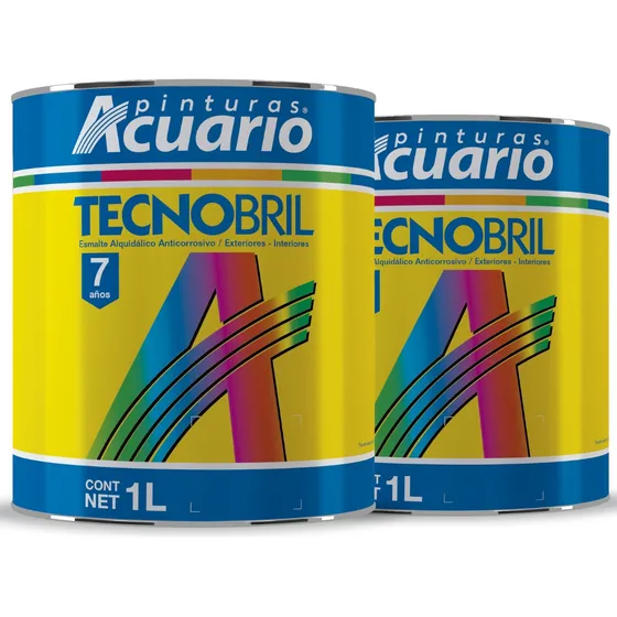 2pz Tecnobril E S M A L T E Alquidalico 1lt Alta Resistencia