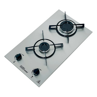 Fogão Cooktop 2 Bocas Automático Em Inox Para Área De Festa Fogão Cooktop 2 Bocas Automático Em Inox Para Área De Festa